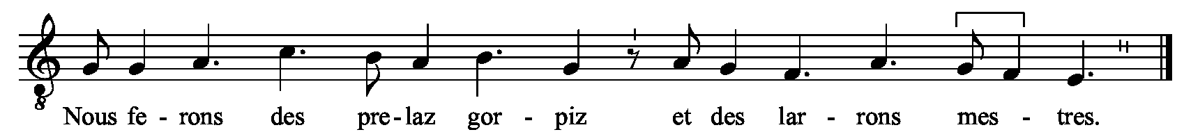 Refrain musical notation